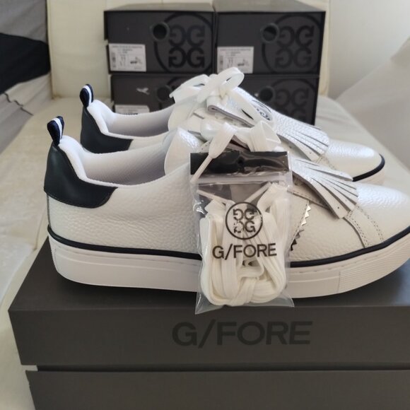 NEW Women Size 11 (Men 9.5) G/Fore Kiltie Disruptor Golf White Leather Shoes - Picture 10 of 16